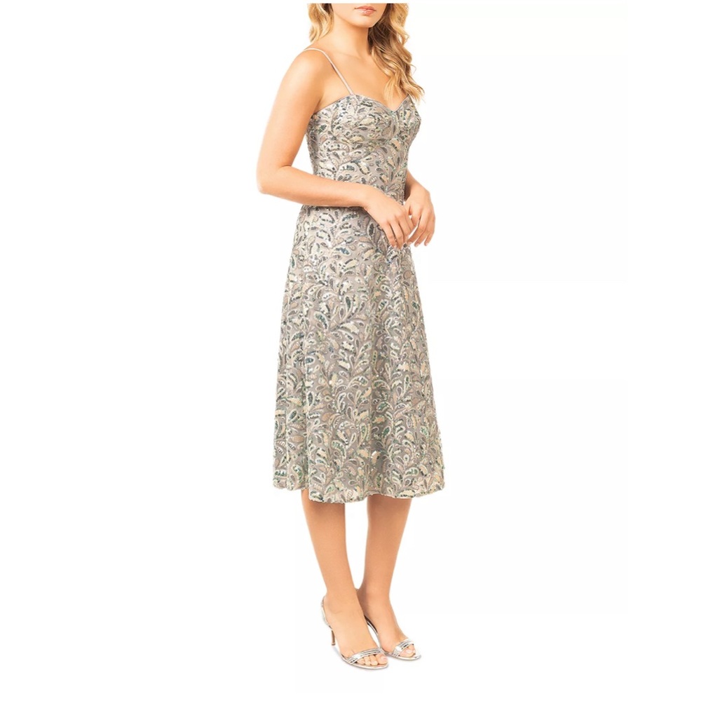 NWT Dress The Population Carlita Sequin Midi Dress
